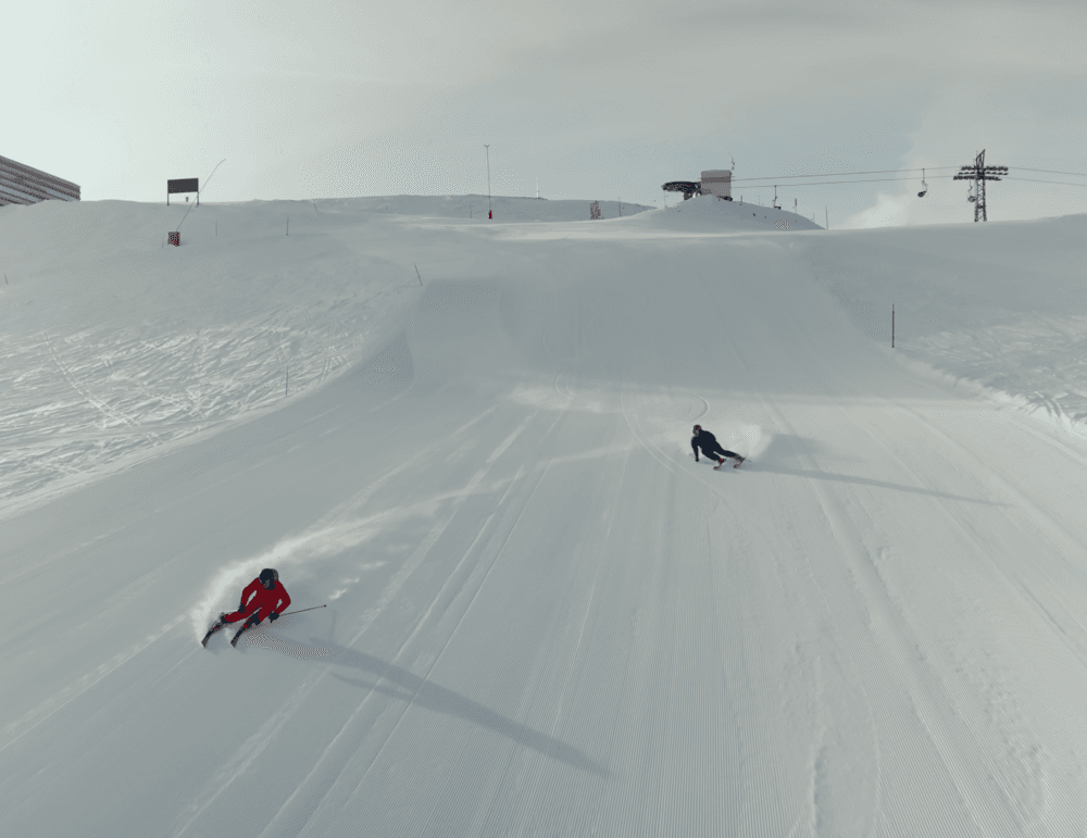 Pisten im Skigebiet Obersaxen Mundaun Val Lumnezia