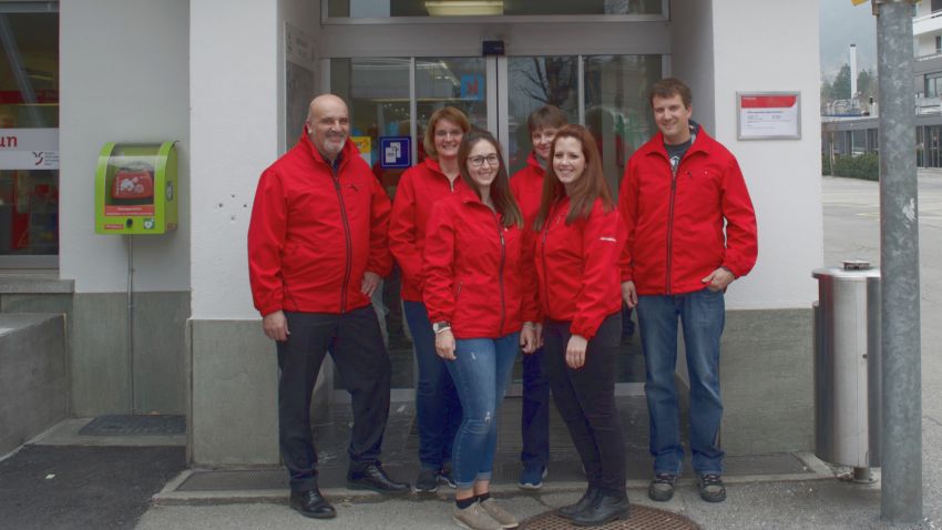Das Team der RhB Ilanz welche auch das Front-Office der Surselva Tourismus in Ilanz betreibt.